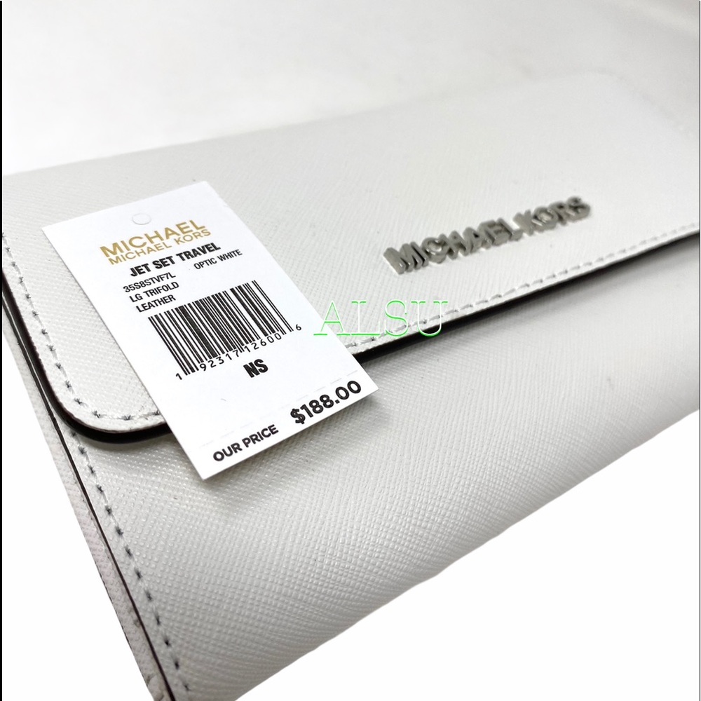 Michael Kors Trifolder Large Leather Optic White - Picture 3 of 6